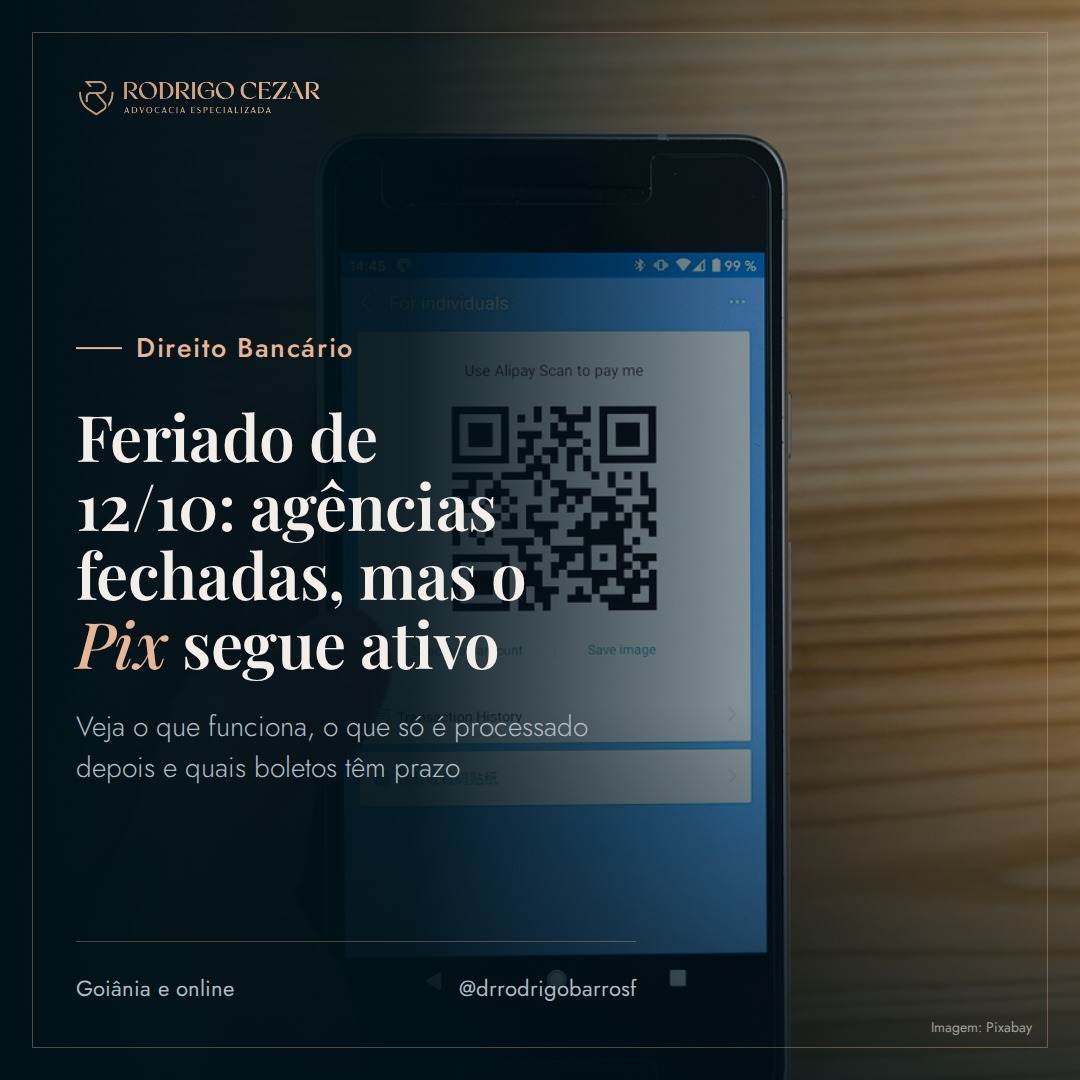 Feriado de 12 de outubro: o que funciona nos bancos e o que fica para o dia seguinte